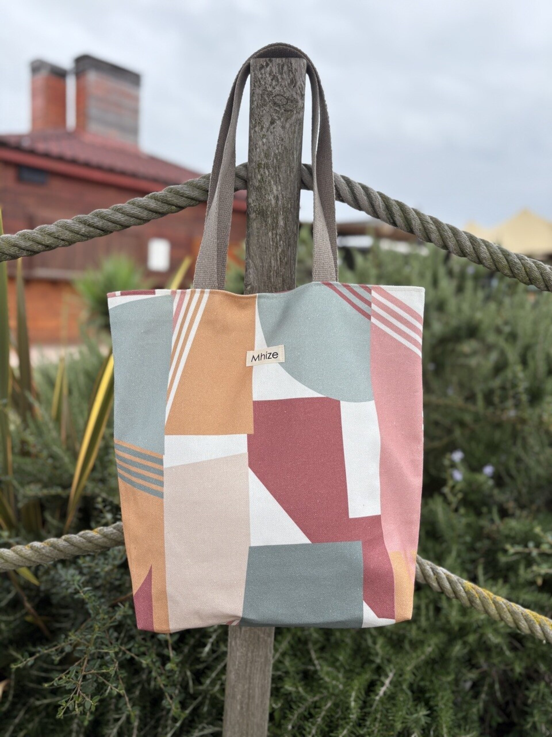 Tote Geométricos Terracota - 1