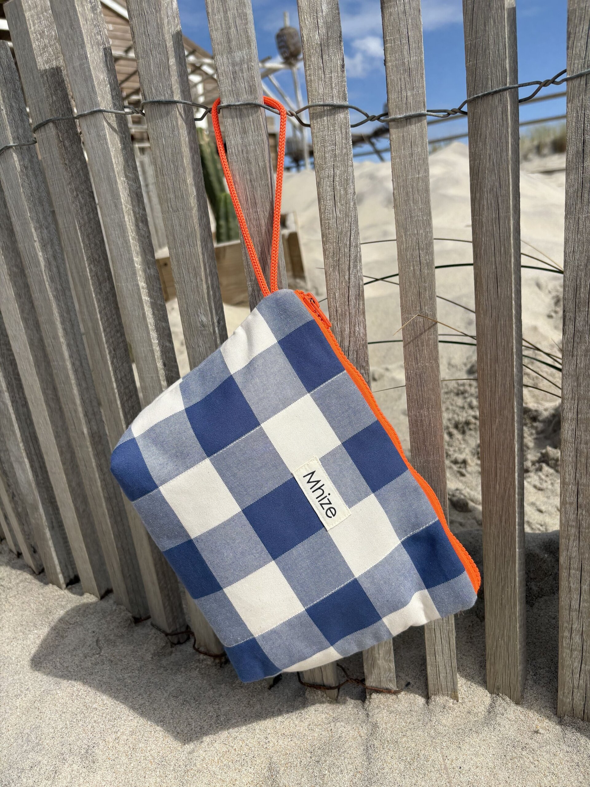 Vichy  grande Azul / Naranja - 2